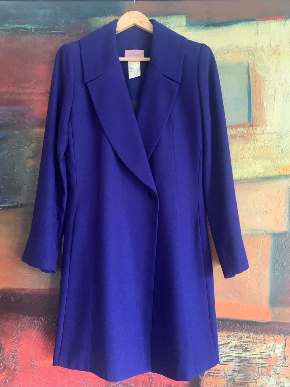 80’s Muse Christian Chenail 100% Wool Tailored Blazer, Sz 6